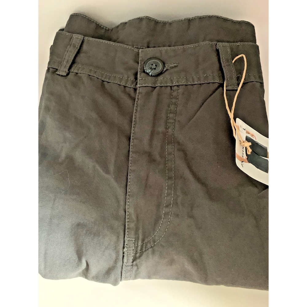 Avenue Cargo Shorts Men's Large Cotton Casual Pockets Dark Gray